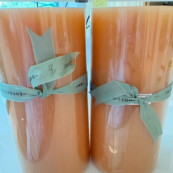 NEW!!! LIMITED EDITION Jamie Young Co. Designer Pillar Candles – Set of 2 - Picture 3 of 8